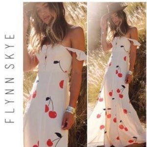 Flynn Skye Bardot Maxi Cherry Dress